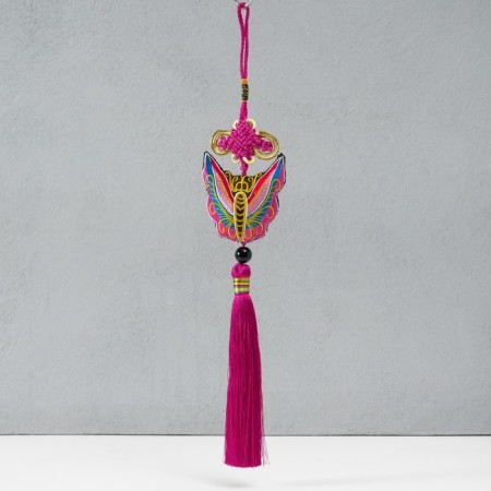 Suspension Textile "Butterfly" bright pink 2x6.5x27 cm