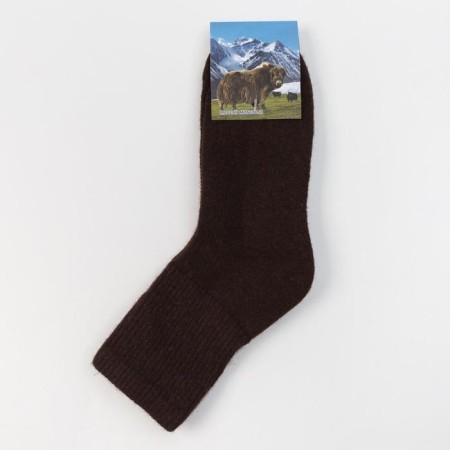 Male socks from Mongolian wool, chocolate color, size 27 (40-42)-2