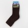 Male socks from Mongolian wool, chocolate color, size 27 (40-42)