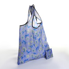 Household bag without fastening, folding, lilac color