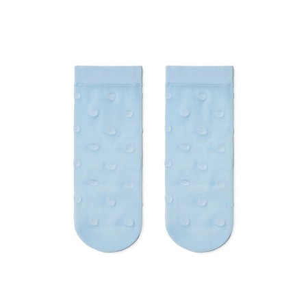 Women's socks in large peas Conte Elegant Fantasy 20, size 23-25, color Light Blue-1