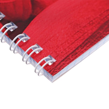 Notepad A5, 40 sheets in a cage on the crest of the "petals", the cover coated cardboard, matte lamination, selective UV-lame, offset block-1