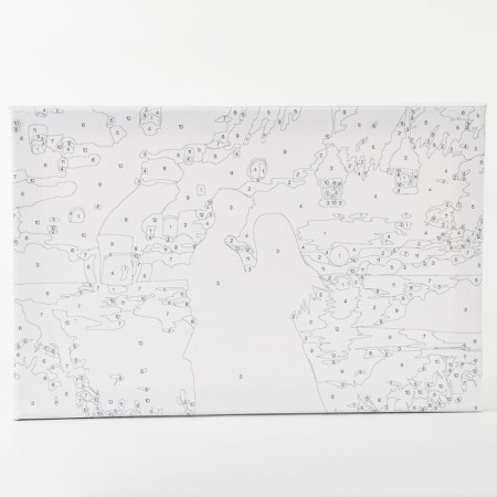 Picture on numbers with a subframe and garland "Date", 20 x 30 cm-6