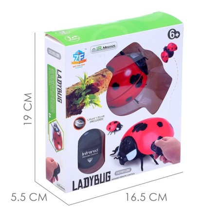 Animal radio -controlled "ladybug" works on batteries, lighting effects-4