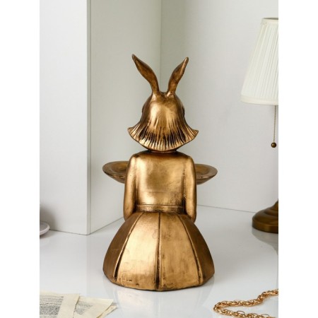 Steam for the little things "Girl", polystone, 51 cm, color gold-4