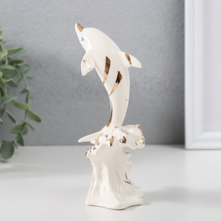 Souvenir Ceramics "Dolphin on the Wave" 5.5x9x14 cm-1