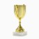 Cup 117, award figure, gold, plastic stand, 16.3 × 11.3 × 5.6 cm.