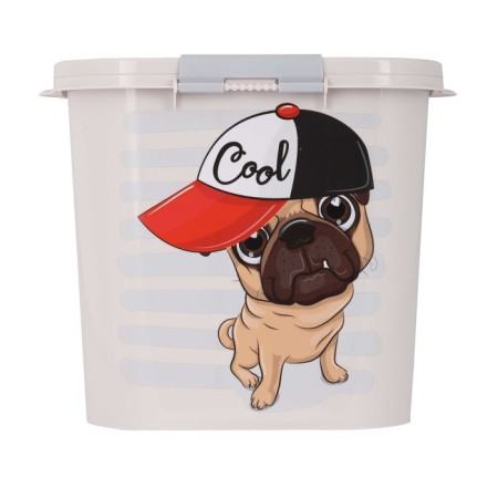 Dogs container for feed, oval, 10 l, mix of flowers-3