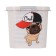 Dogs container for feed, oval, 10 l, mix of flowers