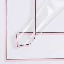 Film for decor and floristry, pink, universal, without drawing, sheet 1pcs, 58 x 58 cm