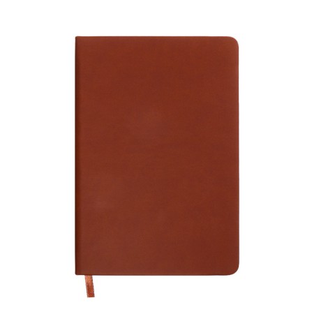Leduced Diary A5, 140l, Cage, leatherette, elastic band, black cut, brown-2