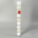 Set of balls plastic D-6 cm, 9 pcs "Melody" pattern shine, white