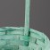 Set of wicker baskets, 16x10/32, 18x10/34, 21x10/36, cm, turquoise, bamboo