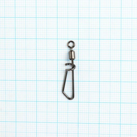 Вертлюг с застежкой Волжанка Rolling Swivel With T-Shape Snap № 5, тест 29 кг, 10 шт-1