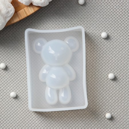 Mold "Mishutka", silicone, 7 × 5 cm, white color-3