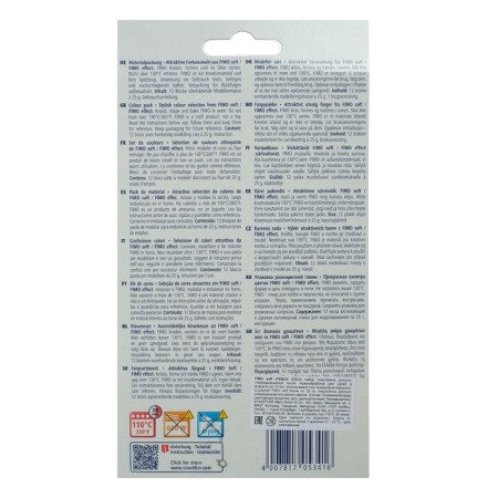 A set of plastic - polymer clay, Soft "Diamonds", 12 colors of 25 g-1