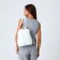 City backpack of artificial leather with lightning, white color