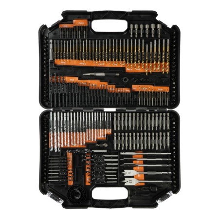 Set of universal tundra, wood drill, metal, concrete, bits, Kerner 246 items-1