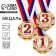 Prize medal 075, D = 7 cm. 2 place, tricolor. The color of evil. With a ribbon