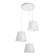 Bayerlux lamp "Thicket" 3he27 40W white 40x40x20-90cm