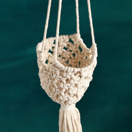 Suspended Kashpo - Macrame "Ulla" 7x7x7cm-2