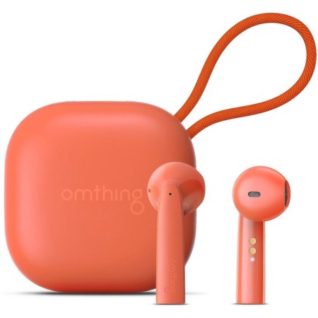 Headphones 1more Omthing Airfree Pods EO005, inserts, noise reduction, 400 mAh, orange