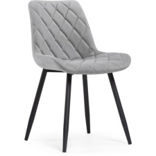 Stol on a metal frame Baoine used metal/velor, black/gray 50x55x83 cm