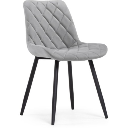 Stol on a metal frame Baoine used metal/velor, black/gray 50x55x83 cm