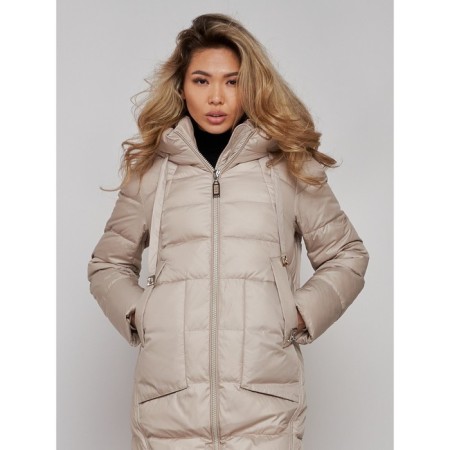 Coat insulated winter female, size 42, color light green-22
