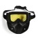 Mask glasses for motor vehicles, collapsible, yellow glass, black color