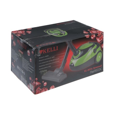 Vacuum cleaner Kelli KL-8014, 2200/360 W, 1.5 l, cord 4 m, green-9