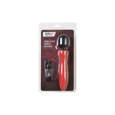 Bilateral vibro -massager Black & Red by Toyfa, Silicon, Red, 21 cm-5