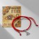 Bracelet-reinforcing “Red thread” Talisman protection, an elephant on a bead, color silver, 8 cm
