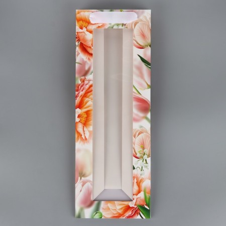 Gift package for a bottle, packaging, "flowers", 36 x 13 x 10 cm-4