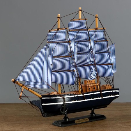 The ship "Pallas" is three-masted blue-white paprusa, 40*8*35cm-2