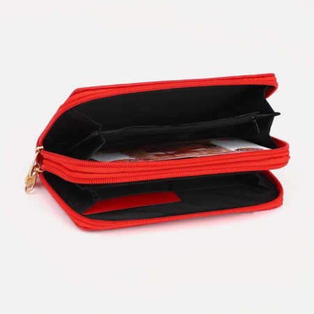 Women's wallet on lightning, red color-2