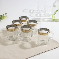 A set of engraved mugs of Baroque, 200 ml, 6 pcs