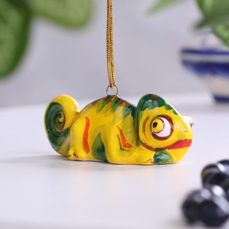 Hameleon souvenir, 7.5 cm, Mayolik