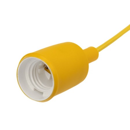 Cartridge E27 Silicone with a cord 1 m yellow rexant-4