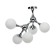 Chandelier "Molecule" 5he27 chrome 60x55x52 cm