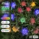 Garland “thread” 4.5 m with nozzles “flowers”, IP44, dark thread, 30 LED, glow of multi, 2 modes, solar battery
