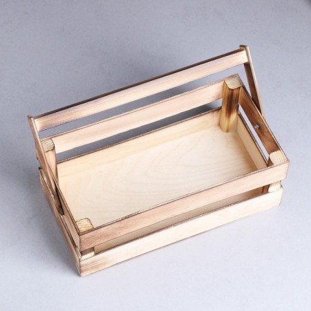 Wooden Kashpo 24.5 × 13.5 × 9 cm "Two Light", two -string, we burned beautifully-2