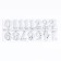 Figures for hours 15 pcs, h-2.5 cm, silver