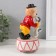 Souvenir Ceramics Musical "Clown dancing with a dog on the drum" 8x9.5x16.5 cm