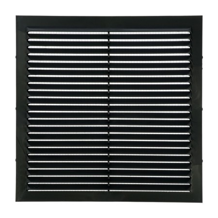 Ventilation grate "Vento" 2323V, 230x230 mm, with a grid, indescribable, graphite