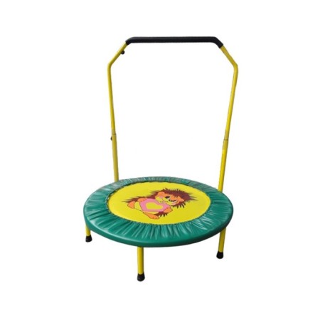 Folding mini-Batut Perfetto Sport with a handle, d = 92 cm, green color