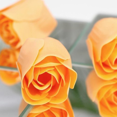 Soap roses, orange, set of 3 pcs.-2