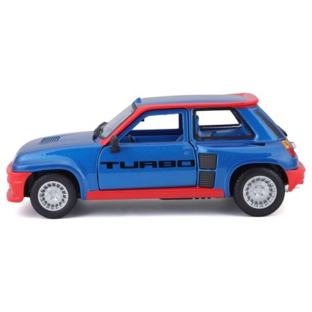 BBURAGO Renault 5 Turbo, Die-Cast, 1:24, opening doors, red-blue color-8