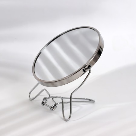 Desktop mirror - suspended, bilateral, with an increase, d mirror surface 11.5 cm, silver color-2