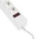 Network filter 5Bites SP5W-118 5s, 5 outlets, 3 m, 10 A, 3x0.75 mm2, with salary, with off., White